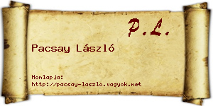 Pacsay László névjegykártya
