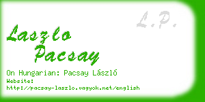 laszlo pacsay business card